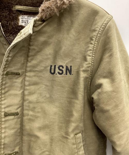 HOUSTON（ヒューストン）HOUSTON (ヒューストン) N-1デッキジャケット カーキ サイズ:38の古着・服飾アイテム
