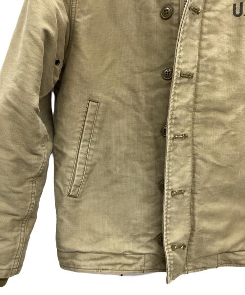 HOUSTON（ヒューストン）HOUSTON (ヒューストン) N-1デッキジャケット カーキ サイズ:38の古着・服飾アイテム