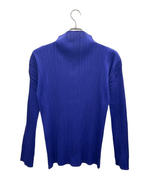 PLEATS PLEASE（プリーツプリーズ）PLEATS PLEASE (プリーツプリーズ) ハイネックプリーツカットソー ブルー サイズ:4の古着・服飾アイテム