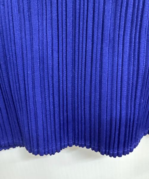 PLEATS PLEASE（プリーツプリーズ）PLEATS PLEASE (プリーツプリーズ) ハイネックプリーツカットソー ブルー サイズ:4の古着・服飾アイテム