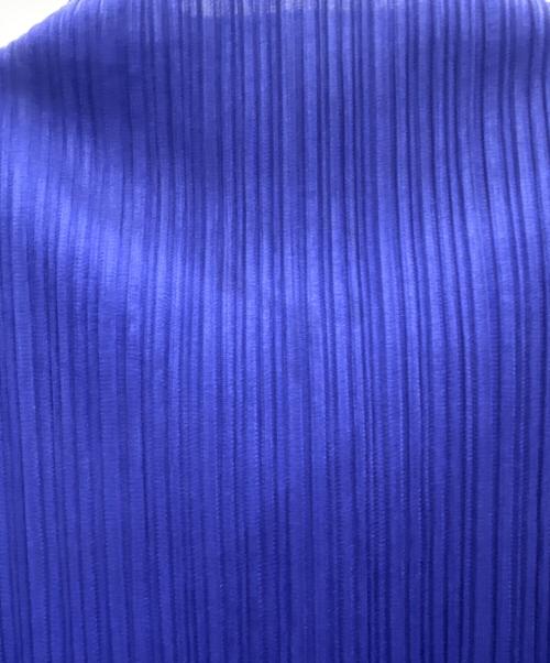 PLEATS PLEASE（プリーツプリーズ）PLEATS PLEASE (プリーツプリーズ) ハイネックプリーツカットソー ブルー サイズ:4の古着・服飾アイテム