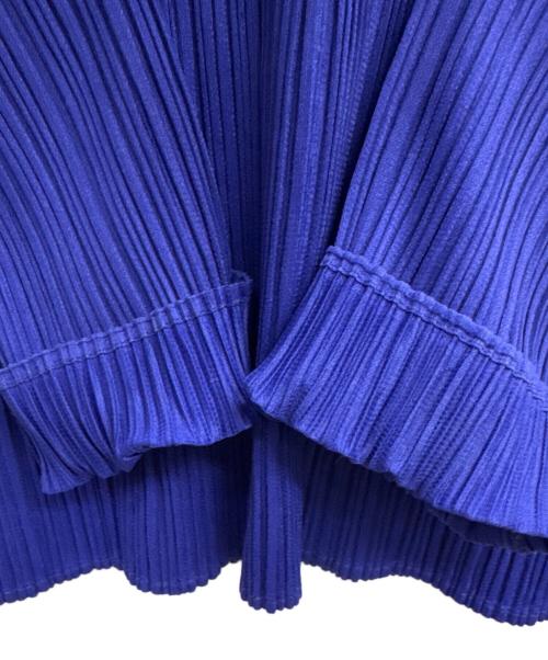 PLEATS PLEASE（プリーツプリーズ）PLEATS PLEASE (プリーツプリーズ) ハイネックプリーツカットソー ブルー サイズ:4の古着・服飾アイテム