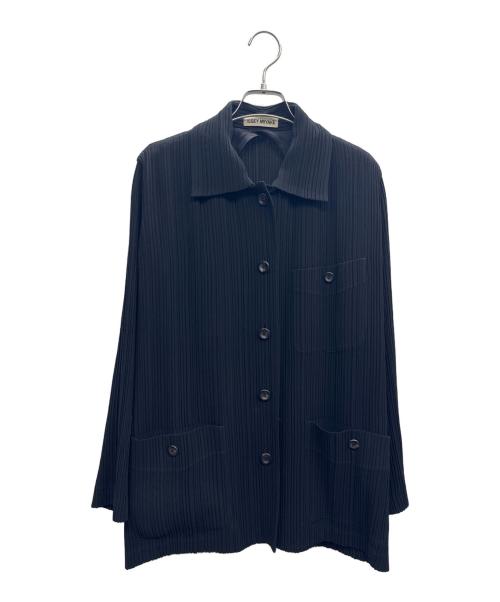 ISSEY MIYAKE（イッセイミヤケ）ISSEY MIYAKE (イッセイミヤケ) シャツジャケット ブラック サイズ:Mの古着・服飾アイテム