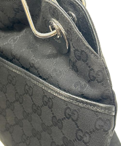 GUCCI（グッチ）GUCCI (グッチ) GGキャンバスハンドバッグ ブラックの古着・服飾アイテム