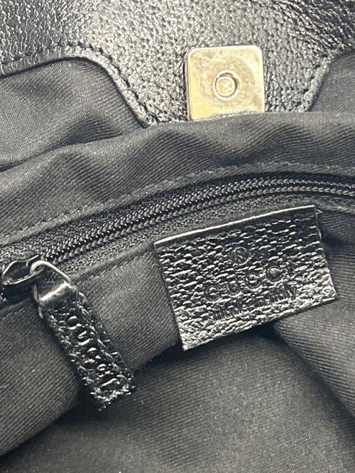 GUCCI（グッチ）GUCCI (グッチ) GGキャンバスハンドバッグ ブラックの古着・服飾アイテム
