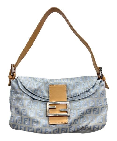 FENDI（フェンディ）FENDI (フェンディ) ショルダーバッグ ズッキーノ ミニマンマバケット スカイブルーの古着・服飾アイテム