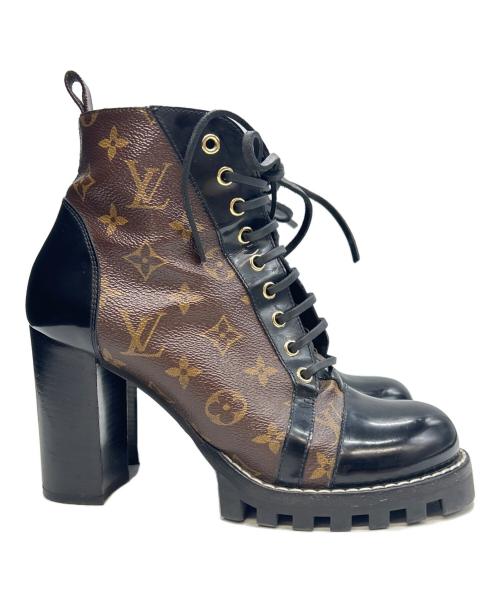 LOUIS VUITTON（ルイ ヴィトン）LOUIS VUITTON (ルイ ヴィトン) スタートレイル アンクルブーツ ブラック×ブラウン サイズ:41の古着・服飾アイテム