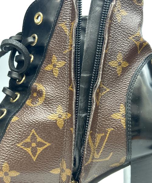 LOUIS VUITTON（ルイ ヴィトン）LOUIS VUITTON (ルイ ヴィトン) スタートレイル アンクルブーツ ブラック×ブラウン サイズ:41の古着・服飾アイテム