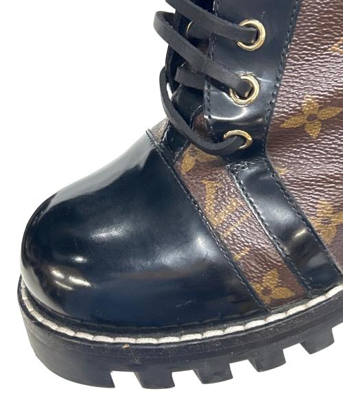 LOUIS VUITTON（ルイ ヴィトン）LOUIS VUITTON (ルイ ヴィトン) スタートレイル アンクルブーツ ブラック×ブラウン サイズ:41の古着・服飾アイテム