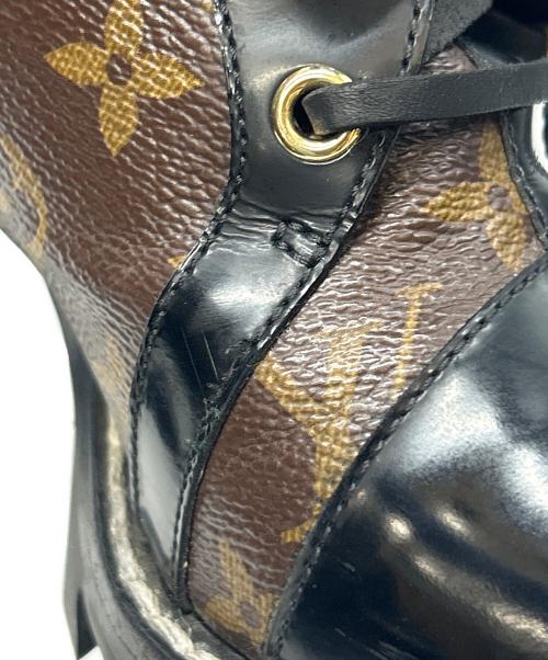 LOUIS VUITTON（ルイ ヴィトン）LOUIS VUITTON (ルイ ヴィトン) スタートレイル アンクルブーツ ブラック×ブラウン サイズ:41の古着・服飾アイテム