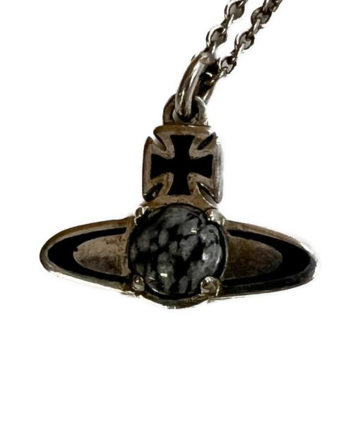 Vivienne Westwood（ヴィヴィアンウエストウッド）Vivienne Westwood (ヴィヴィアンウエストウッド) ネックレス BETSY RHODIUM ブラックの古着・服飾アイテム