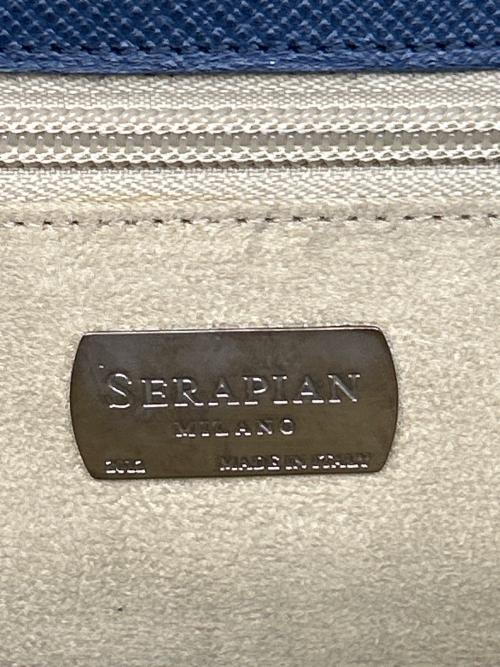 serapian（セラピアン）serapian (セラピアン) ダレスバッグ ネイビーの古着・服飾アイテム