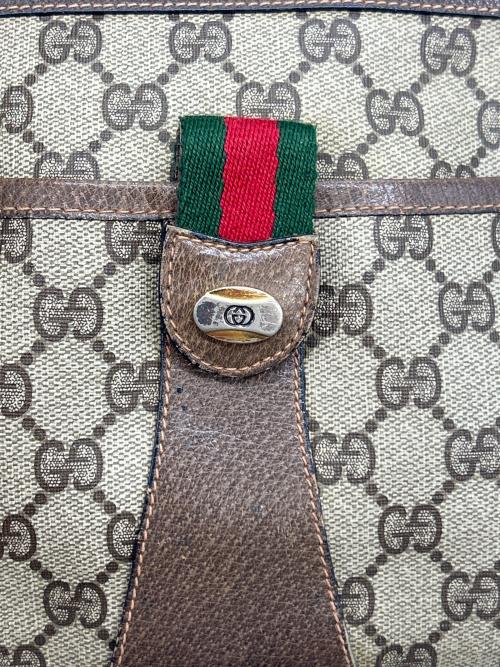 GUCCI（グッチ）GUCCI (グッチ) ショルダーバッグ シェリーライン OLD GUCCI ブラウンの古着・服飾アイテム