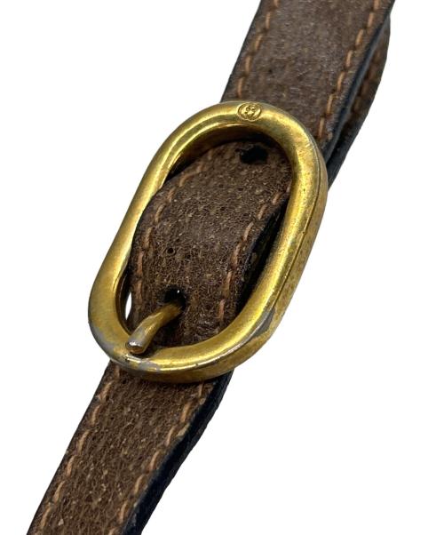 GUCCI（グッチ）GUCCI (グッチ) ショルダーバッグ シェリーライン OLD GUCCI ブラウンの古着・服飾アイテム