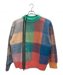 sacai（サカイ）の古着「Plaid Knit Blouson」｜マルチカラー