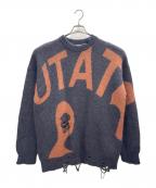 PAMパム）の古着「クルーネックニット」｜グレー