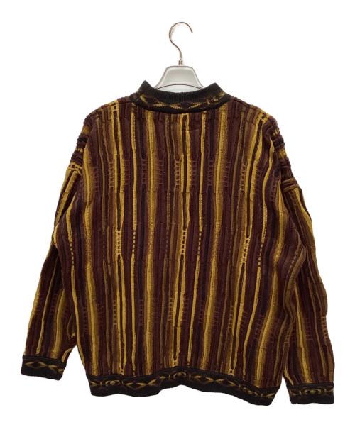 cosi crest（コージークレスト）cosi crest (コージークレスト) 厚手ニット レッド×イエロー サイズ:XLの古着・服飾アイテム