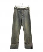 entire studiosエンタイアスタジオ）の古着「Cuff Surface Wave Jeans」｜インディゴ