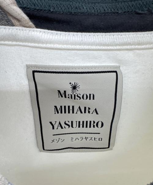 Maison MIHARA YASUHIRO（メゾン ミハラ ヤスヒロ）Maison MIHARA YASUHIRO (メゾン ミハラ ヤスヒロ) トリプルレイヤードTシャツ ホワイト×ブルー サイズ:46の古着・服飾アイテム