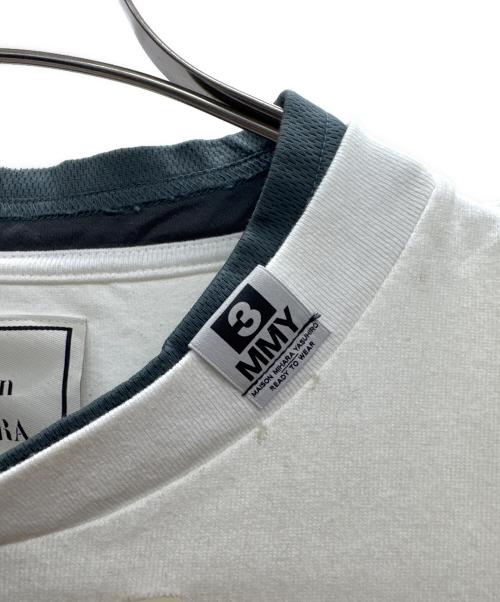 Maison MIHARA YASUHIRO（メゾン ミハラ ヤスヒロ）Maison MIHARA YASUHIRO (メゾン ミハラ ヤスヒロ) トリプルレイヤードTシャツ ホワイト×ブルー サイズ:46の古着・服飾アイテム