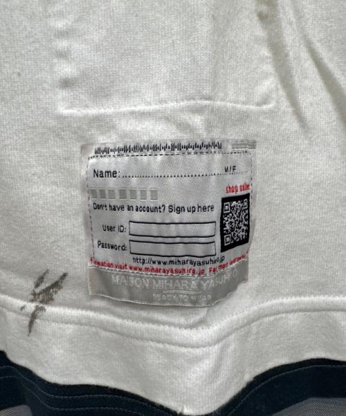 Maison MIHARA YASUHIRO（メゾン ミハラ ヤスヒロ）Maison MIHARA YASUHIRO (メゾン ミハラ ヤスヒロ) トリプルレイヤードTシャツ ホワイト×ブルー サイズ:46の古着・服飾アイテム