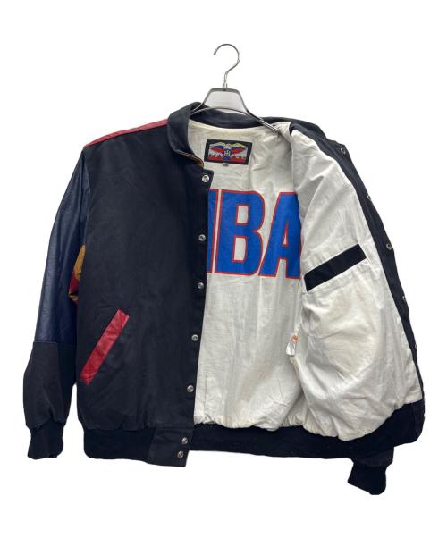 JEFF HAMILTON（ジェフハミルトン）JEFF HAMILTON (ジェフハミルトン) DENVER NUGGETS レザージャケット ブラック サイズ:Lの古着・服飾アイテム