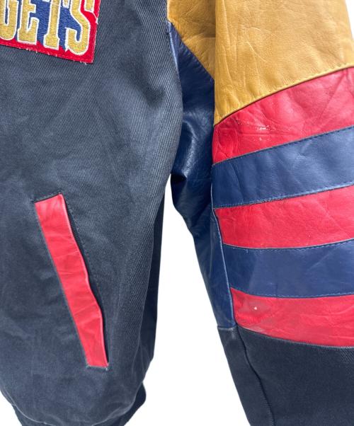 JEFF HAMILTON（ジェフハミルトン）JEFF HAMILTON (ジェフハミルトン) DENVER NUGGETS レザージャケット ブラック サイズ:Lの古着・服飾アイテム