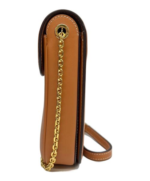 MCM（エムシーエム）MCM (エムシーエム) ロゴメタルチェーンショルダー キャメルの古着・服飾アイテム