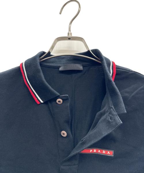 PRADA（プラダ）PRADA (プラダ) Logo Design Polo ブラック サイズ:Lの古着・服飾アイテム