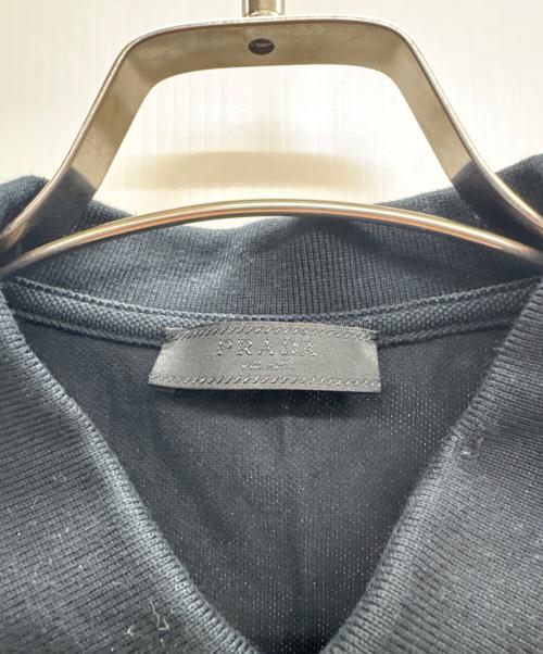 PRADA（プラダ）PRADA (プラダ) Logo Design Polo ブラック サイズ:Lの古着・服飾アイテム