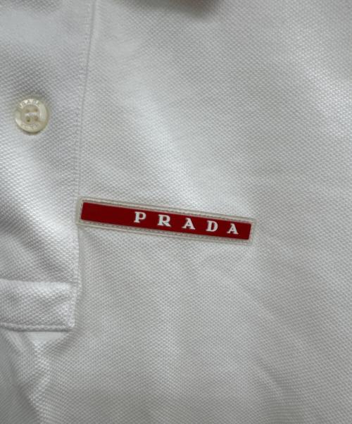 PRADA（プラダ）PRADA (プラダ) Logo Design Polo ホワイト サイズ:Lの古着・服飾アイテム