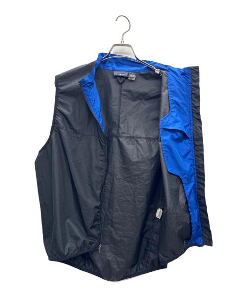 Patagonia（パタゴニア）Patagonia (パタゴニア) ベロシティベスト ブラック×ブルー サイズ:Lの古着・服飾アイテム