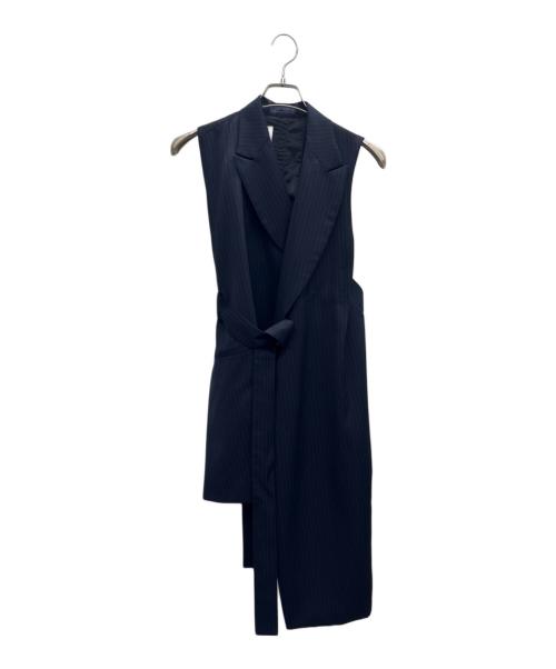Ujoh（ウジョー）Ujoh (ウジョー) アシンメトリーテーラードベスト ネイビー サイズ:2の古着・服飾アイテム