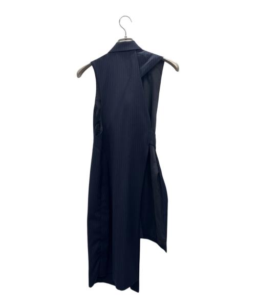 Ujoh（ウジョー）Ujoh (ウジョー) アシンメトリーテーラードベスト ネイビー サイズ:2の古着・服飾アイテム