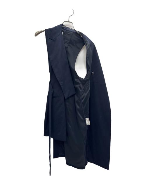 Ujoh（ウジョー）Ujoh (ウジョー) アシンメトリーテーラードベスト ネイビー サイズ:2の古着・服飾アイテム