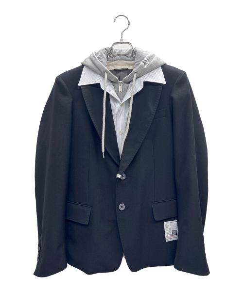 Maison MIHARA YASUHIRO（メゾン ミハラ ヤスヒロ）Maison MIHARA YASUHIRO (メゾン ミハラ ヤスヒロ) THREE LAYERED JACKET ブラック×グレー サイズ:36の古着・服飾アイテム