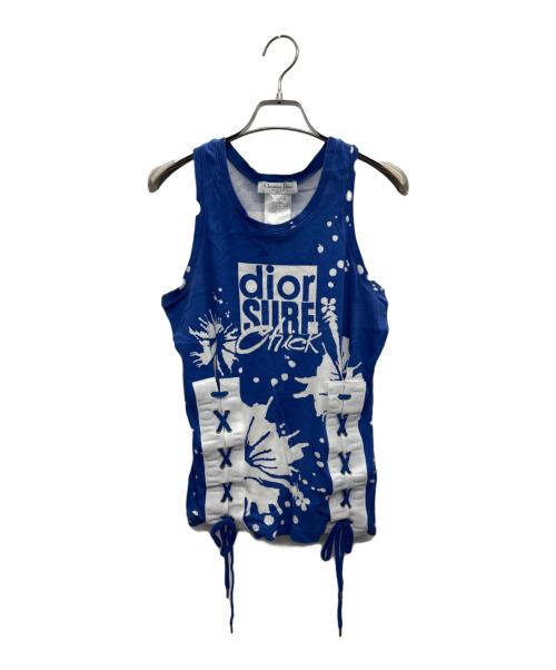 Christian Dior（クリスチャン ディオール）Christian Dior (クリスチャン ディオール) タンクトップ ブルー サイズ:36の古着・服飾アイテム