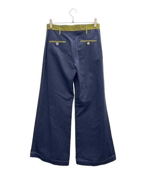 MARNI（マルニ）MARNI (マルニ) Organic Drill Trousers ネイビー×グリーン サイズ:42の古着・服飾アイテム