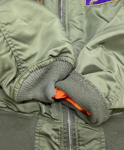 ALPHA（アルファ）ALPHA (アルファ) フライトジャケット MA-1 90s カーキ サイズ:MEDIUMの古着・服飾アイテム