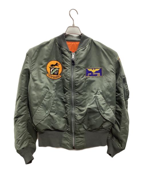 ALPHA（アルファ）ALPHA (アルファ) フライトジャケット MA-1 90s カーキ サイズ:LARGEの古着・服飾アイテム