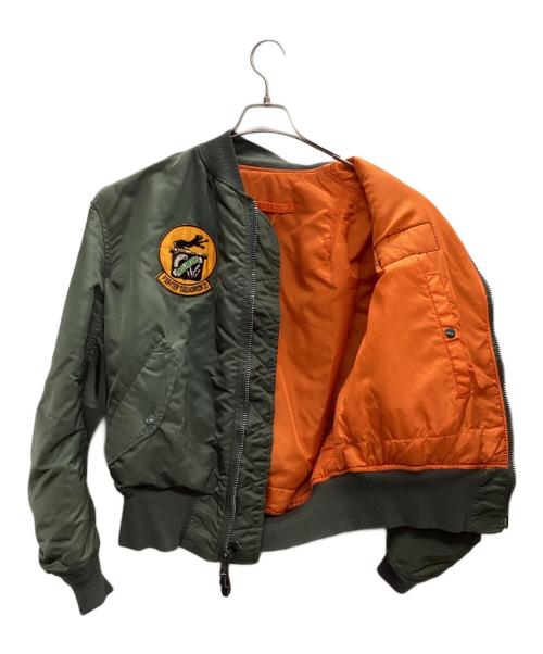 ALPHA（アルファ）ALPHA (アルファ) フライトジャケット MA-1 90s カーキ サイズ:LARGEの古着・服飾アイテム