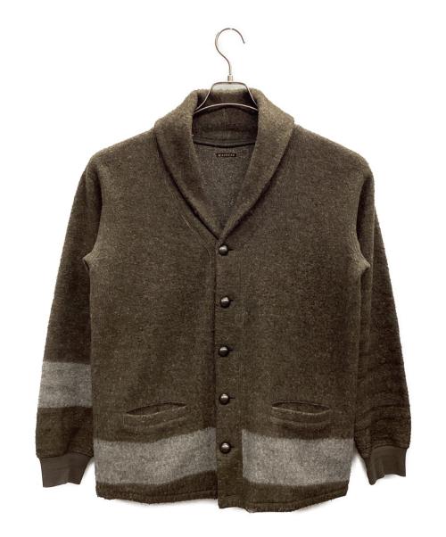 KAPITAL（キャピタル）KAPITAL (キャピタル) ショールカラーカーディガン オリーブ サイズ:Mの古着・服飾アイテム