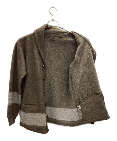 KAPITAL（キャピタル）KAPITAL (キャピタル) ショールカラーカーディガン オリーブ サイズ:Mの古着・服飾アイテム