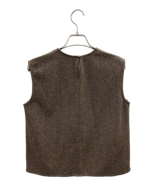 HERMES（エルメス）HERMES (エルメス) ニットベスト ブラウン サイズ:38の古着・服飾アイテム