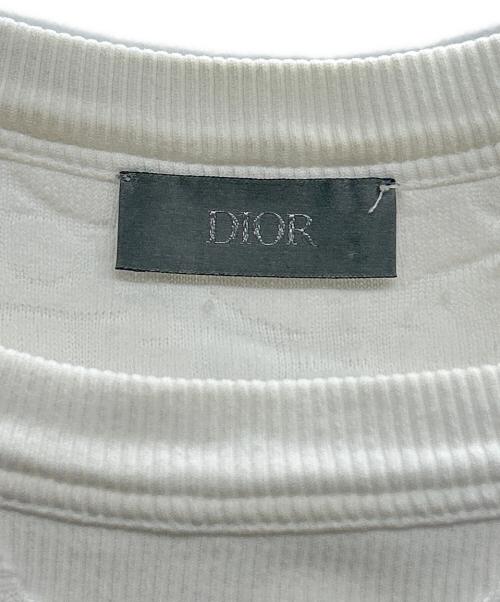 Dior（ディオール）DIOR (ディオール) カットソー オブリークテリーコットンジャガード ホワイト サイズ:Sの古着・服飾アイテム