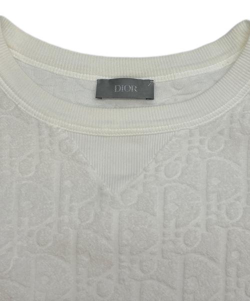 Dior（ディオール）DIOR (ディオール) カットソー オブリークテリーコットンジャガード ホワイト サイズ:Sの古着・服飾アイテム