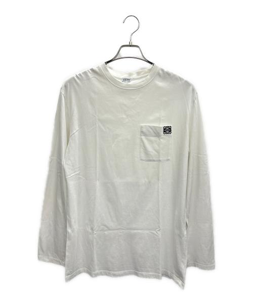 LOEWE（ロエベ）LOEWE (ロエベ) 長袖カットソー ホワイト サイズ:Mの古着・服飾アイテム