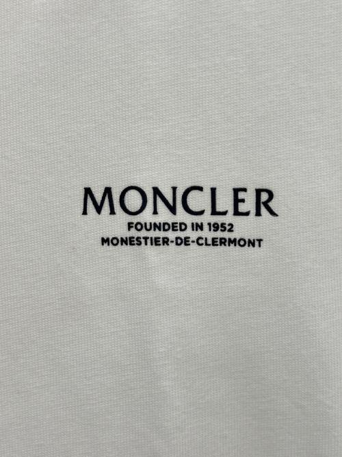 MONCLER（モンクレール）MONCLER (モンクレール) 半袖カットソー ホワイト×ブラック サイズ:Sの古着・服飾アイテム