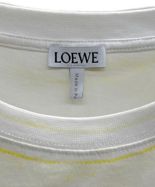 LOEWE（ロエベ）LOEWE (ロエベ) フォトコピーTシャツ ホワイト×イエロー サイズ:Mの古着・服飾アイテム
