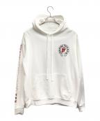 CHROME HEARTS×THE ROLLING STONESクロムハーツ×ザ ローリングストーンズ）の古着「プルオーバーパーカー」｜ホワイト×レッド